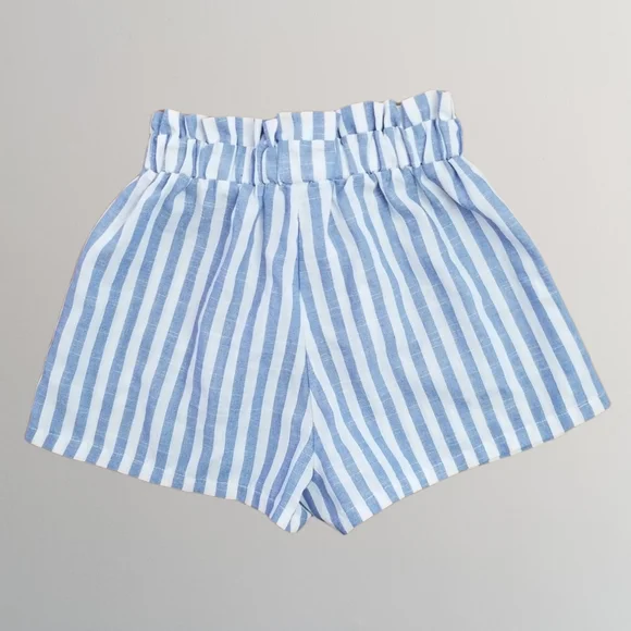 Shein Striped Paperbag Shorts - Picture 3 of 8